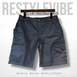 CARHARTT Women’s Size 8 Shorts Cargo Style Original Fit Gray Elastic Waist